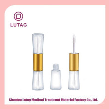 Double lip gloss tube with applicator lip gloss tubes packaging